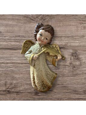 Vintage Norcrest Made in Japan F269 Singing Angel Figurine Angel with Violin